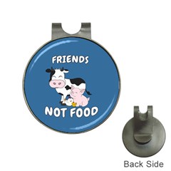 Friends Not Food - Cute Cow, Pig and Chicken Hat Clips with Golf Markers