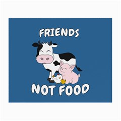 Friends Not Food - Cute Cow, Pig and Chicken Small Glasses Cloth