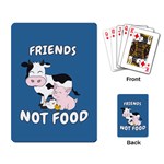 Friends Not Food - Cute Cow, Pig and Chicken Playing Card Back