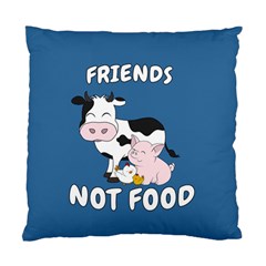 Friends Not Food - Cute Cow, Pig and Chicken Standard Cushion Case (One Side)