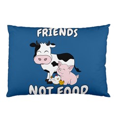 Friends Not Food - Cute Cow, Pig and Chicken Pillow Case