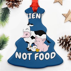 Friends Not Food - Cute Cow, Pig and Chicken Ornament (Christmas Tree) 