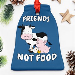 Friends Not Food - Cute Cow, Pig and Chicken Ornament (Bell)