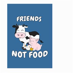 Friends Not Food - Cute Cow, Pig and Chicken Large Garden Flag (Two Sides)