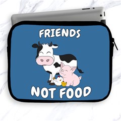 Friends Not Food - Cute Cow, Pig And Chicken Apple Ipad 2/3/4 Zipper Cases by Valentinaart