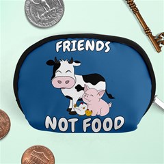 Friends Not Food - Cute Cow, Pig And Chicken Accessory Pouches (medium)  by Valentinaart