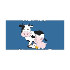 Friends Not Food - Cute Cow, Pig And Chicken Yoga Headband by Valentinaart