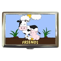 Friends Not Food - Cute Cow, Pig And Chicken Cigarette Money Cases by Valentinaart