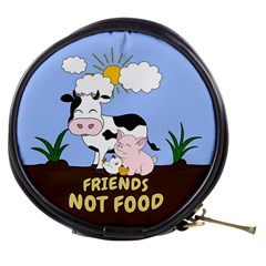 Friends Not Food - Cute Cow, Pig And Chicken Mini Makeup Bags by Valentinaart