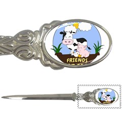 Friends Not Food - Cute Cow, Pig And Chicken Letter Openers by Valentinaart