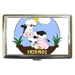 Friends Not Food - Cute Cow, Pig And Chicken Cigarette Money Cases by Valentinaart