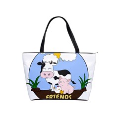 Friends Not Food - Cute Cow, Pig And Chicken Shoulder Handbags