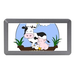 Friends Not Food - Cute Cow, Pig And Chicken Memory Card Reader (mini) by Valentinaart