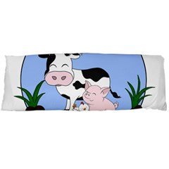 Friends Not Food - Cute Cow, Pig And Chicken Body Pillow Case (dakimakura) by Valentinaart