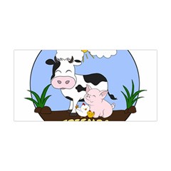 Friends Not Food - Cute Cow, Pig And Chicken Yoga Headband by Valentinaart