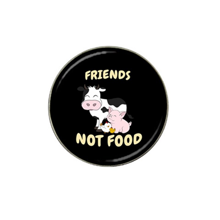 Friends Not Food - Cute Cow, Pig and Chicken Hat Clip Ball Marker (4 pack)