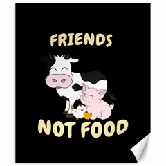 Friends Not Food - Cute Cow, Pig And Chicken Canvas 20  X 24   by Valentinaart