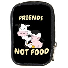 Friends Not Food - Cute Cow, Pig And Chicken Compact Camera Cases by Valentinaart