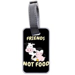 Friends Not Food - Cute Cow, Pig and Chicken Luggage Tags (Two Sides) Front