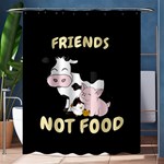 Friends Not Food - Cute Cow, Pig and Chicken Shower Curtain 60  x 72  (Medium)  60 x72  Curtain