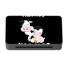 Friends Not Food - Cute Cow, Pig And Chicken Memory Card Reader With Cf by Valentinaart