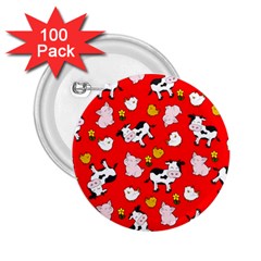 The Farm Pattern 2.25  Buttons (100 pack) 