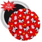 The Farm Pattern 3  Magnets (10 pack)  Front