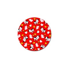 The Farm Pattern Golf Ball Marker by Valentinaart