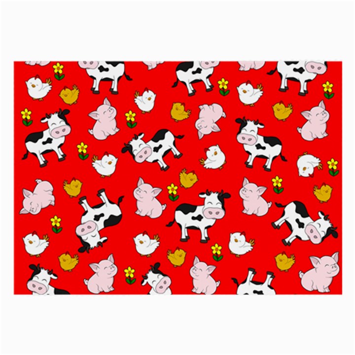 The Farm Pattern Large Glasses Cloth