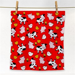 The Farm Pattern Face Towel