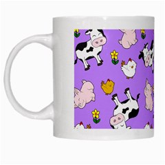 The Farm Pattern White Mugs by Valentinaart