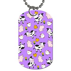 The Farm Pattern Dog Tag (two Sides) by Valentinaart