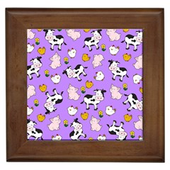 The Farm Pattern Framed Tiles by Valentinaart