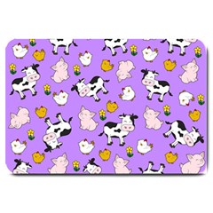 The Farm Pattern Large Doormat  by Valentinaart