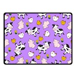 The Farm Pattern Fleece Blanket (Small) 50 x40  Blanket Front