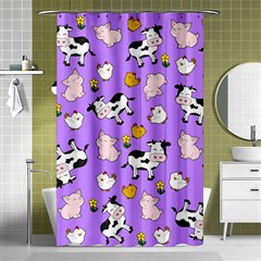 The Farm Pattern Shower Curtain 48  X 72  (small)  by Valentinaart