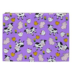 The Farm Pattern Cosmetic Bag (xxl)  by Valentinaart