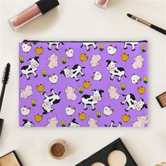 The Farm Pattern Cosmetic Bag (large)  by Valentinaart