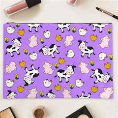 The Farm Pattern Cosmetic Bag (xxl)  by Valentinaart