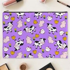 The Farm Pattern Cosmetic Bag (xxxl)  by Valentinaart