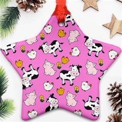 The Farm Pattern Ornament (star) by Valentinaart