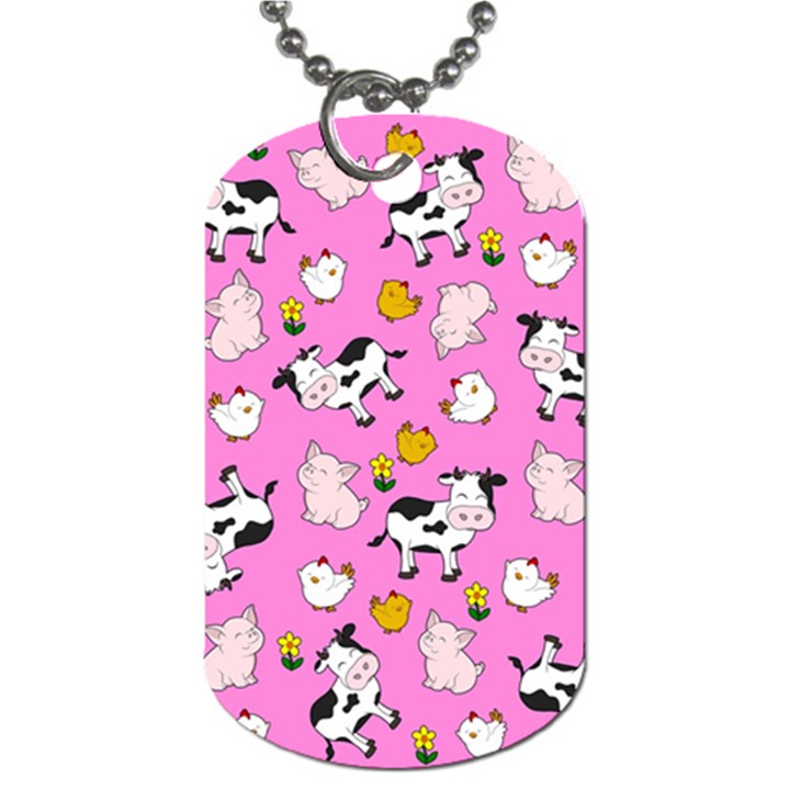 The Farm Pattern Dog Tag (One Side)