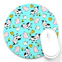 The Farm Pattern Round Mousepads