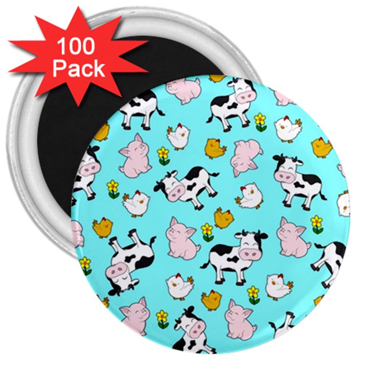 The Farm Pattern 3  Magnets (100 pack)