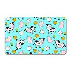 The Farm Pattern Magnet (rectangular) by Valentinaart