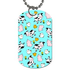 The Farm Pattern Dog Tag (one Side) by Valentinaart