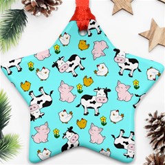 The Farm Pattern Star Ornament (two Sides) by Valentinaart