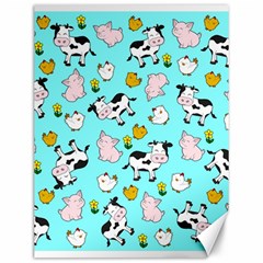 The Farm Pattern Canvas 12  x 16  