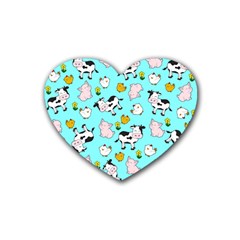 The Farm Pattern Heart Coaster (4 pack) 