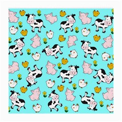 The Farm Pattern Medium Glasses Cloth (2-side) by Valentinaart